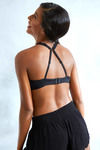 Zivame Made to layer Satin Scallop Lace Bralette- Black — thumbnail 3