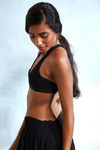 Zivame Made to layer Satin Scallop Lace Bralette- Black — thumbnail 4