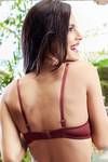 Zivame High Gloss Padded Wired T Shirt Bra-Carbon Red — thumbnail 2
