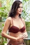 Zivame High Gloss Padded Wired T Shirt Bra-Carbon Red — thumbnail 5