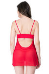 Zivame Sundown Collection High Low Hemline Red Babydoll With G-string — thumbnail 3
