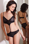 Zivame Sundown Collection Back Less Black Teddy — thumbnail 3