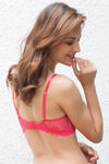 Zivame Cuppa Contrast Padded Wired Medium Coverage Cami Bra - Bright Cherry — thumbnail 5
