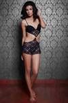 Zivame Lace Embrace Little Black Babydoll With G String — thumbnail 2