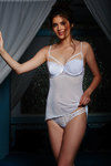 Zivame Sundown Collection Flared Babydoll With G String-White — thumbnail 5
