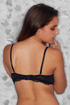 Zivame Demi Coverage Padded Balconette Bra- Fucsia with Black — thumbnail 3