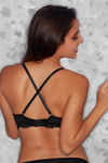 Zivame Demi Coverage Padded Balconette Bra- Fucsia with Black — thumbnail 4