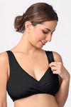 Morph Non Padded Non Wired Full Coverage Maternity / Nursing Bra (Pack of 3) - Black — thumbnail 2