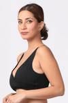 Morph Non Padded Non Wired Full Coverage Maternity / Nursing Bra (Pack of 3) - Black — thumbnail 3