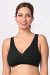Morph Non Padded Non Wired Full Coverage Maternity / Nursing Bra (Pack of 3) - Black — thumbnail 4