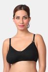 Morph Non Padded Non Wired Full Coverage Maternity / Nursing Bra (Pack of 2) - Black — thumbnail 2