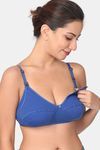 Morph Single Layered Non-Wired Full Coverage Nursing Bra - Blue Dark Pink — thumbnail 8