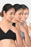 Morph Non Padded Non Wired Full Coverage Maternity / Nursing Bra (Pack Of 3) - Multicolor — thumbnail 1