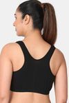 Adira Single Layered Non Wired Full Coverage Bralette - Black White — thumbnail 7