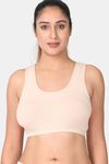 Adira Single Layered Non Wired Full Coverage Bralette - White Skin — thumbnail 2