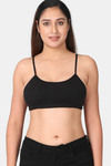 Adira Single Layered Non Wired Full Coverage Cami Bra - Black White — thumbnail 5