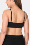 Adira Single Layered Non Wired Full Coverage Cami Bra - Black White — thumbnail 7