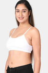 Adira Single Layered Non Wired Full Coverage Cami Bra - White Skin — thumbnail 6