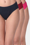 Adira Medium Rise Three-Fourth Coverage Hipster Period Panty (Pack of 3) - Multicolor — thumbnail 1