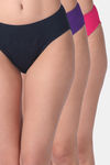 Adira Medium Rise Three-Fourth Coverage Hipster Period Panty (Pack of 3) - Multicolor — thumbnail 1