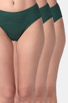 Adira Medium Rise Three-Fourth Coverage Hipster Period Panty (Pack of 3) - Multicolor — thumbnail 1