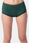 Adira Medium Rise Full Coverage Period Boyshort (Pack of 2) - Green Black — thumbnail 2