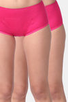 Adira Medium Rise Full Coverage Period Boyshort (Pack of 2) - Pink — thumbnail 1