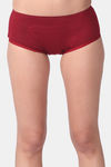 Adira Medium Rise Full Coverage Period Boyshort (Pack of 2) - Maroon — thumbnail 2