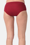 Adira Medium Rise Full Coverage Period Boyshort (Pack of 2) - Maroon — thumbnail 3