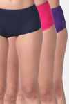 Adira Medium Rise Full Coverage Boyshort Period Panty (Pack of 3) - Multicolor — thumbnail 1