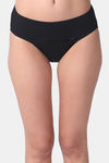 Adira Medium Rise Three-Fourth Coverage Hipster Period Panty (Pack of 2) - Black Magenta — thumbnail 4