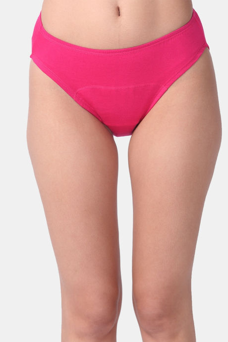 Adira Medium Rise Three-Fourth Coverage Hipster Period Panty (Pack of 2) - Green Pink — image 4