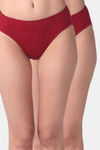 Adira Medium Rise Three-Fourth Coverage Hipster Period Panty (Pack of 2) - Maroon — thumbnail 1