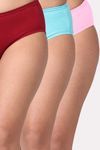 Adira High Rise Three-Fourth Coverage Hipster Panty (Pack of 3) - Multicolor — thumbnail 1