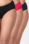 Adira Medium Rise Three-Fourth Coverage Hipster Panty (Pack of 3) - Multicolor — thumbnail 1
