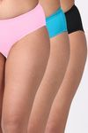 Adira Medium Rise Three-Fourth Coverage Hipster Panty (Pack of 3) - Multicolor — thumbnail 1
