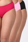 Adira Medium Rise Three-Fourth Coverage Hipster Panty (Pack of 3) - Multicolor — thumbnail 1