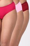 Adira Medium Rise Three-Fourth Coverage Hipster Panty (Pack of 3) - Multicolor — thumbnail 1