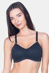 Amante Padded Non Wired Full Coverage T-Shirt Bra- Black — thumbnail 1