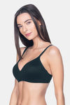 Amante Padded Non Wired Full Coverage T-Shirt Bra - Black — thumbnail 3