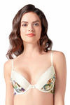 Amante Lightly Padded Underwired Floral Print Bra- Multicolour — thumbnail 1