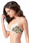 Amante Lightly Padded Underwired Floral Print Bra- Multicolour — thumbnail 3