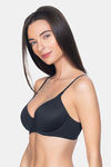 Amante Super Smooth Padded Wired Full Coverage T-Shirt Bra - Black — thumbnail 3
