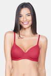 Amante Super Smooth Padded Wired Full Coverage T-Shirt Bra - Festive Red — thumbnail 1