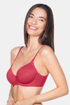 Amante Super Smooth Padded Wired Full Coverage T-Shirt Bra - Festive Red — thumbnail 3