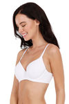 Amante Super Smooth Padded Wired Full Coverage T-Shirt Bra - White — thumbnail 3