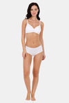 Amante Padded Non Wired Medium Coverage T-Shirt Bra - White — thumbnail 4