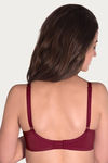 Amante Full Coverage Non Padded Wirefree Cross Over Bra- Purple — thumbnail 2