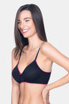 Amante Padded Non Wired Full Coverage T-Shirt Bra - Black — thumbnail 3
