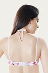 Amante Pack of 2 Halter Neck Underwired Bra- Purple Polka n White Floral — thumbnail 4